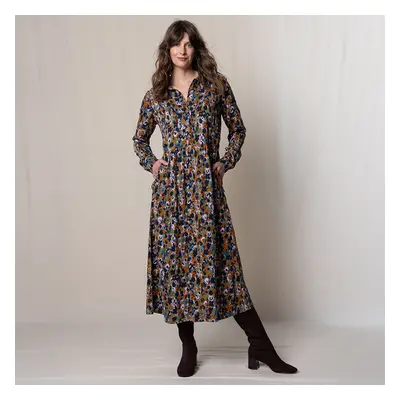 Lily & Me Seasons Floral Ikat Dress - Olive