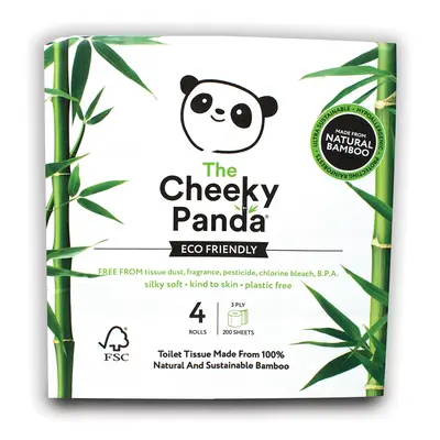 The Cheeky Panda Plastic Free Bamboo Toilet Tissue - 4 Rolls