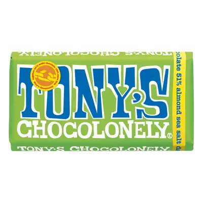 Tony's Chocolonely Dark Chocolate with Almonds and Sea Salt - 180g