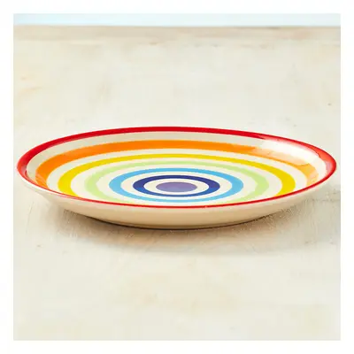 Hand Painted New Rainbow Dinner Plate