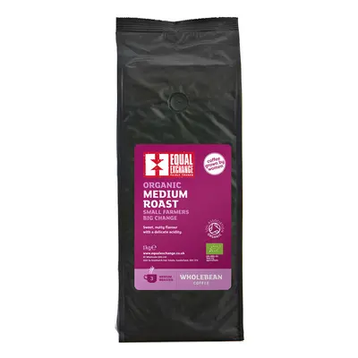 Equal Exchange Organic Whole Beans Medium Roast Coffee - 1kg