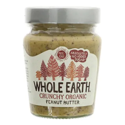 Whole Earth Organic Crunchy Peanut Butter - No Added Sugar - 227g