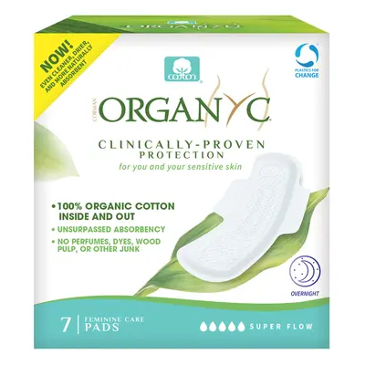 Organyc Overnight Feminine Care Pads - 7 Pads