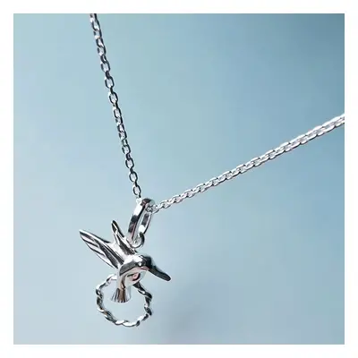 Vurchoo Silver Hummingbird Necklace