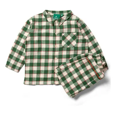 Little Green Radicals Fern Green Check Classic Pyjamas