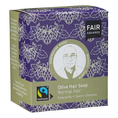 Fair Squared Olive Hair Soap with Cotton Soap Bag - Normal Hair - 2 x 80g