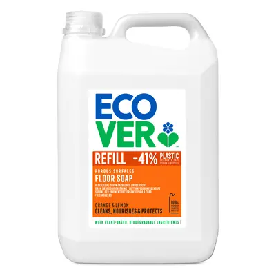 Ecover Floor Soap Refill - Orange & Lemon - 5L