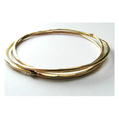 LA Jewellery Recycled Beaten Brass Bangles