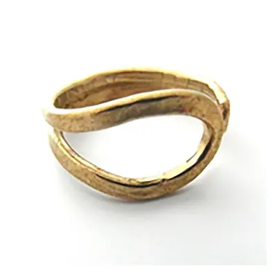 La Jewellery Recycled Brass Wave Ring