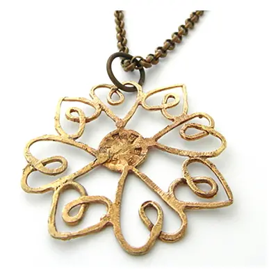 LA Jewellery Heartflake Brass Necklace