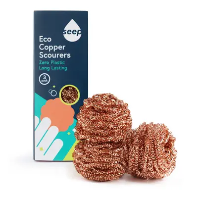 Seep Recyclable Copper Scourers - 3 pack