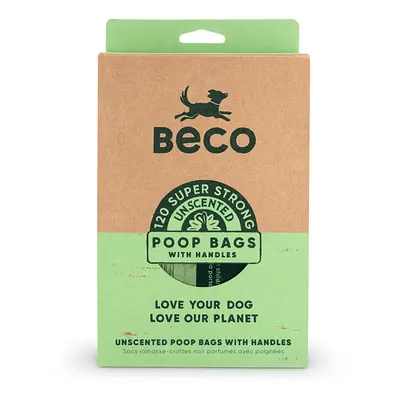 Beco Large Poop Bags with Handles - Unscented - 120 Bags