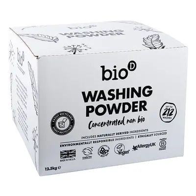 Bio D Concentrated Non-Bio Washing Powder - Fragrance Free - 12.5kg