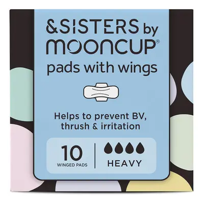 &SISTERS by Mooncup Pads with Wings - Heavy - Pack of 10