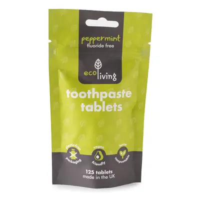 EcoLiving Fluoride Free Toothpaste Tablets Bag - 125 Tabs