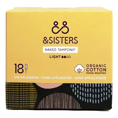 &SISTERS by Mooncup Naked Tampons - Light - Pack of 18