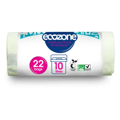 Ecozone Eco Compostable Caddy Liners - 10L - Roll of 22