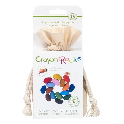 Crayon Rocks in Ecru Cotton Muslin Bag - 16 pieces