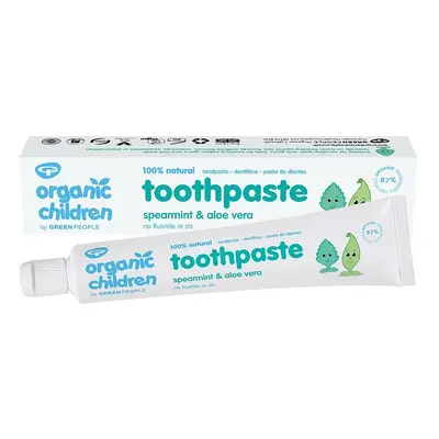 Green People Organic Children's Fluoride Free Toothpaste - Spearmint & Aloe Vera - 50ml