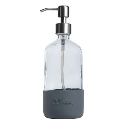 Bower Collective Reusable Glass Pump Dispenser with Granite Silicon Sleeve - 500ml