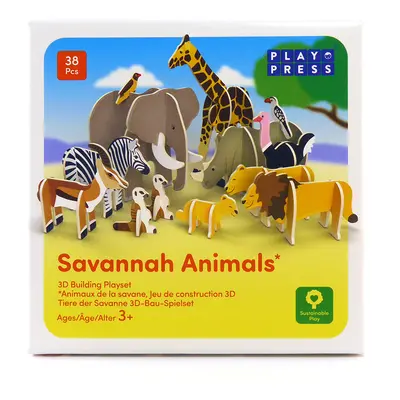 PlayPress Toys Savannah Animals Playset