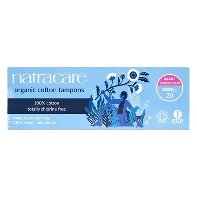 Natracare Organic Cotton Tampons - Super Plus - Pack of 20