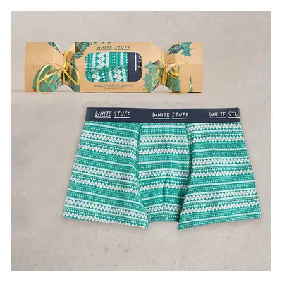 White Stuff Organic Boxers in a Cracker - Teal