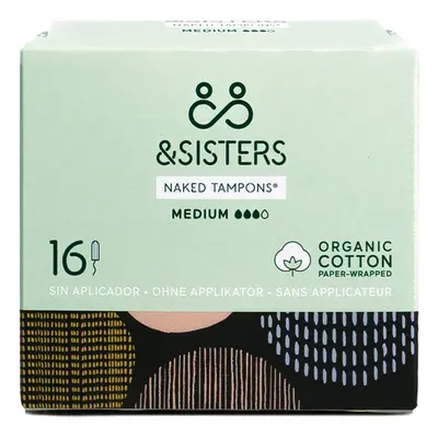 &SISTERS by Mooncup Naked Tampons - Medium - Pack of 16