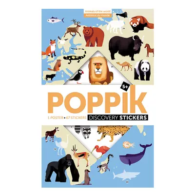 Poppik Discovery Sticker Poster - Animals of the World