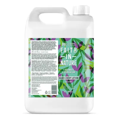 Faith in Nature Lavender & Geranium Hand & Body Lotion - 5L