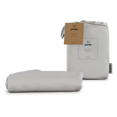 Panda Pure White Fitted Bamboo Sheet - Double