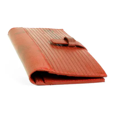 Elvis & Kresse Reclaimed Firehose Travel Wallet - Red