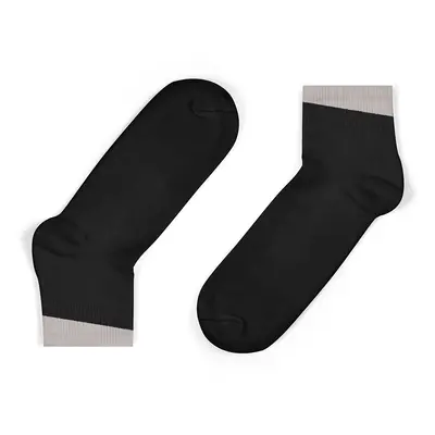 Unisock Kids Black Ankle Socks with Grey Angled Cuff