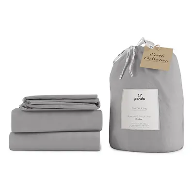 Panda Earth Collection Silver Lining Grey Bedding Set - Double