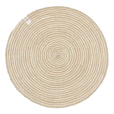 Respiin Spiral Jute Tablemat - Natural & White