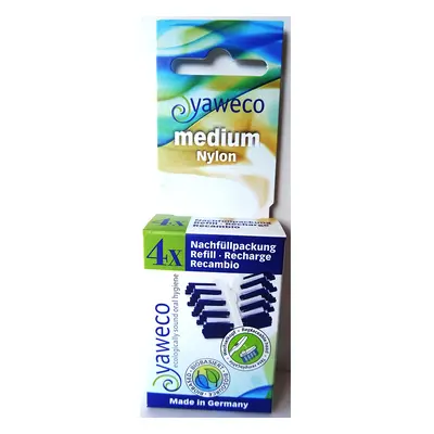 Yaweco Medium Nylon Toothbrush Heads - 4 Heads