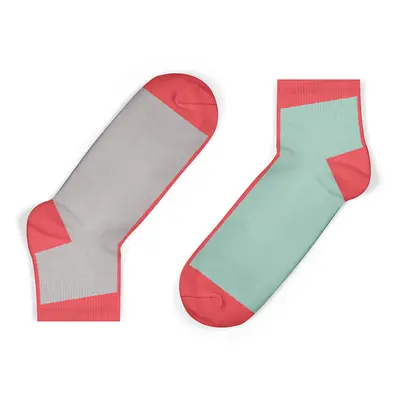 Unisock Kids Grey & Mint Contrast Ankle Socks