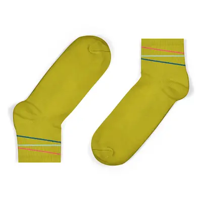 Unisock Kids Mustard Multi-Coloured Diagonal Stripes Ankle Socks