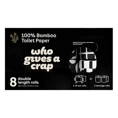 Who Gives a Crap Bamboo Double Length Toilet Tissue - 8 Rolls