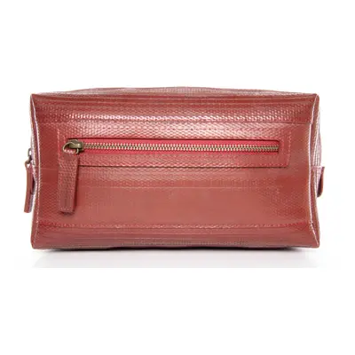 Elvis & Kresse Reclaimed Firehose Large Wash Bag - Red