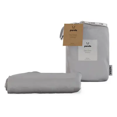 Panda Quiet Grey Fitted Bamboo Sheet - King