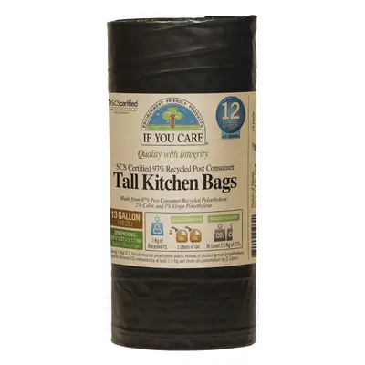 If You Care Recycled Tall Drawstring Kitchen Bin Bags - 49L - 12 Bags