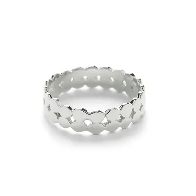 So Just Shop Silver Praniti Double Layer Ring