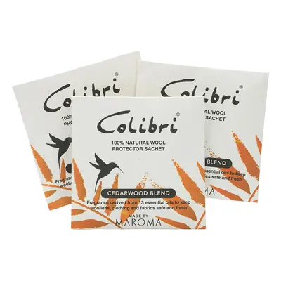 Colibri Anti-Moth Scented Sachets - Cedarwood - Pack of 3