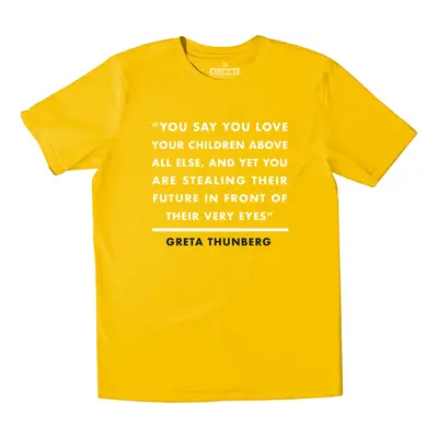 All Riot Greta Thunberg Organic T-Shirt - Yellow