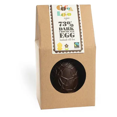 Cocoa Loco 73% Dark Chocolate Easter Egg with Buttons - 225g