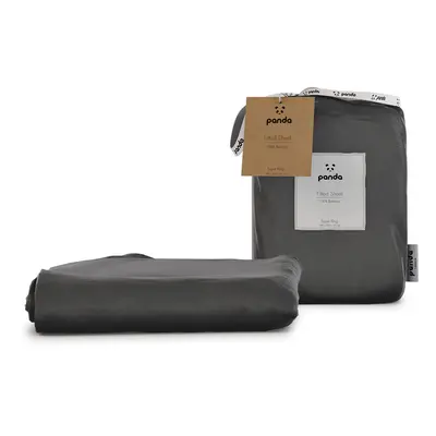 Panda Urban Grey Fitted Bamboo Sheet - Super King