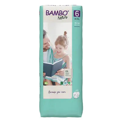 Bambo Nature Disposable Nappies - XL Plus - Size 6 - Economy Pack of 40