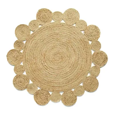 Jute Circles Rug - Natural - Diameter 150cm