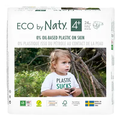 Eco By Naty Disposable Nappies Size 4+ - Maxi Plus - Pack of 24